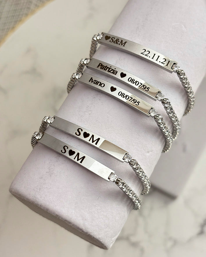 Coppia bracciali Tennis Personalizzati