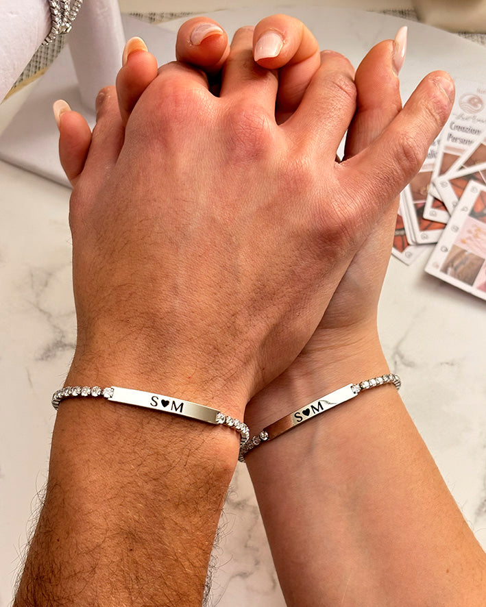 Coppia bracciali Tennis Personalizzati