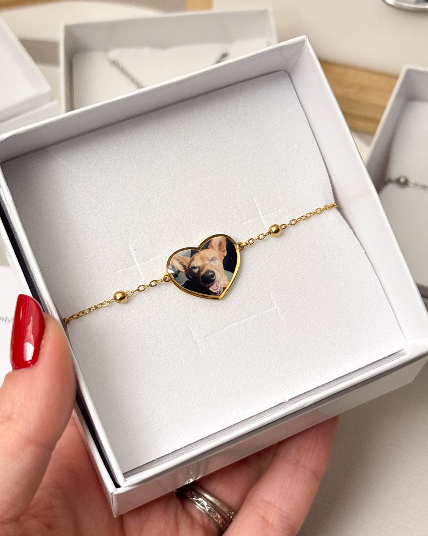 Bracciale cuore con foto