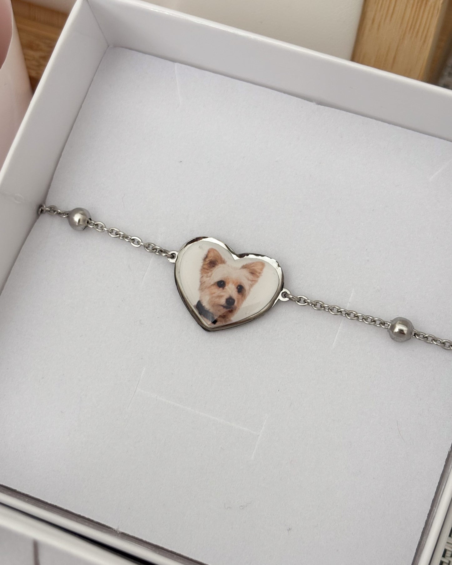 Bracciale cuore con foto