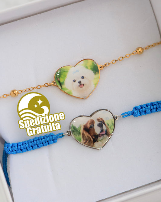Bracciale cuore con foto