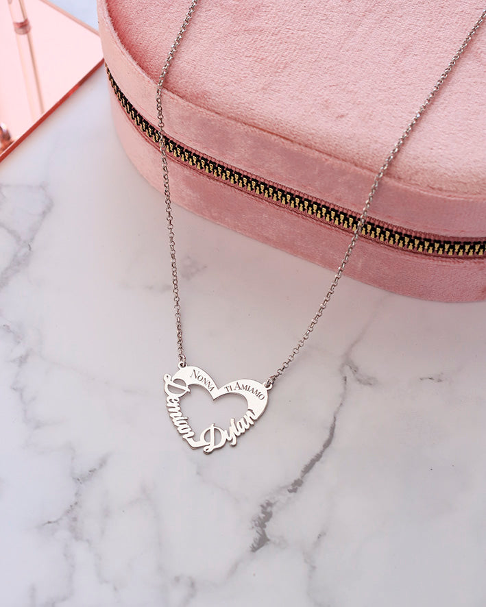 Collana Cuore con Nomi