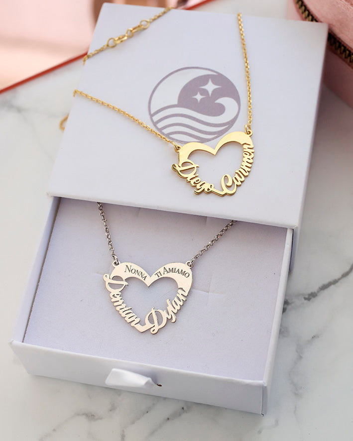 Collana Cuore con Nomi